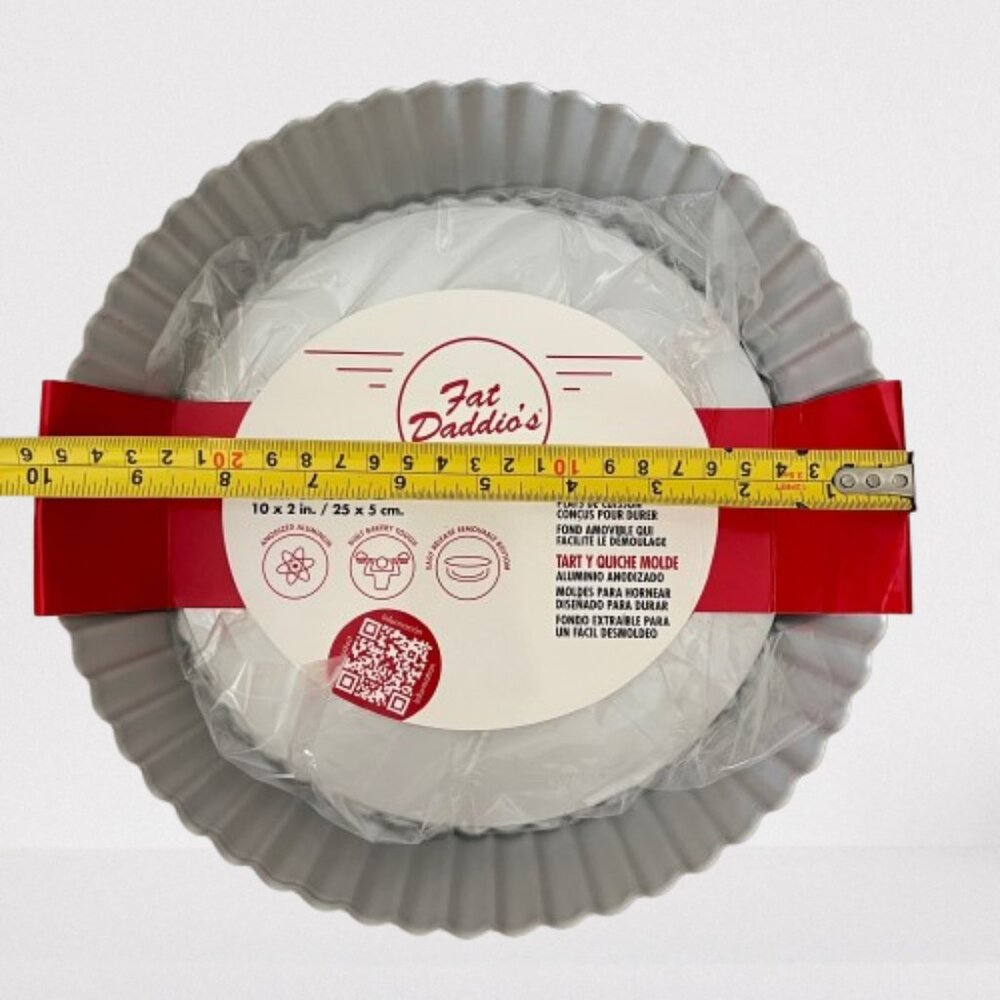 NEW ProSeries Fluted Removable Bottom Fat Daddio's Tart / Quiche Pans-Set of two - Picture 12 of 17